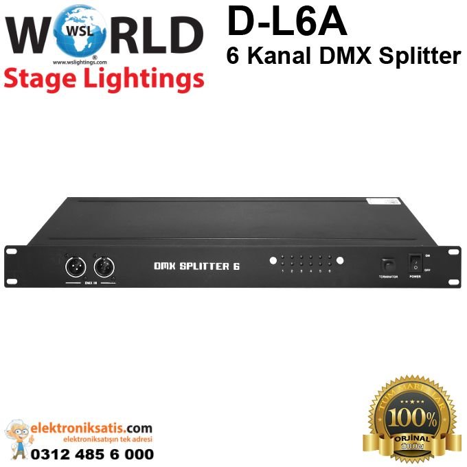 WSLightings D-L6A 6 Kanal DMX Splitter