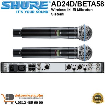 Shure AD24D/BETA58 Wireless iki El Mikrofon Sistemi