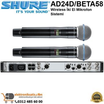 Shure AD24D/BETA58 Wireless iki El Mikrofon Sistemi