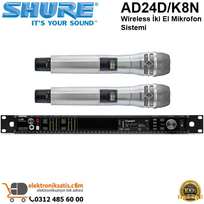 Shure AD24D/K8N Wireless iki El Mikrofon Sistemi