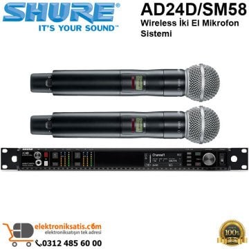Shure AD24D/SM58 Wireless iki El Mikrofon Sistemi