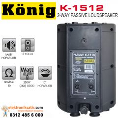 König K-1512 Pasif Hoparlör