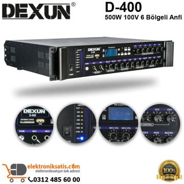 Dexun D-400 500W 100V 6 Bölgeli Anfi