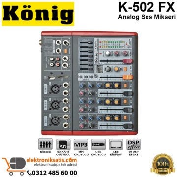 König K-502 FX Analog Ses Mikseri