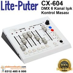 Lite Puter CX-604 DMX 6 Kanal Işık Kontrol Masası