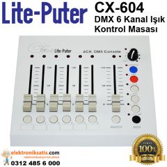Lite Puter CX-604 DMX 6 Kanal Işık Kontrol Masası