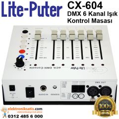 Lite Puter CX-604 DMX 6 Kanal Işık Kontrol Masası