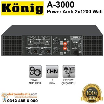 König A-3000 Power Amfi 2x1200 Watt