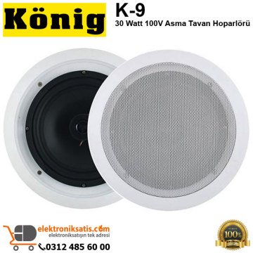 König K-9 30 Watt 100V Asma Tavan Hoparlörü