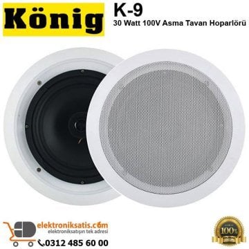 König K-9 30 Watt 100V Asma Tavan Hoparlörü