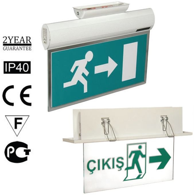 Arsel Orion Acil Çıkış Yönlendirme Armatürü AEB-30020-L Şebekeden Yanan 10xF LED