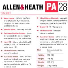 Allen Heath PA28 Ses Mikseri