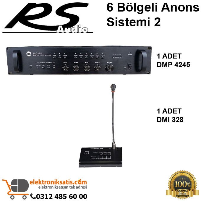 Rs Audio 6 Bölgeli Anons Sistemi 2