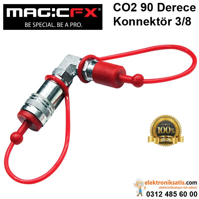 Magicfx CO2 90 Derece Konnektör 3/8