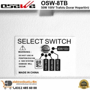 OSAWA OSW-8T Beyaz 100V Trafolu Duvar Hoparlörü