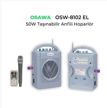 OSAWA OSW-8102 E 1-El Mikrofon Seyyar Portatif Hoparlör