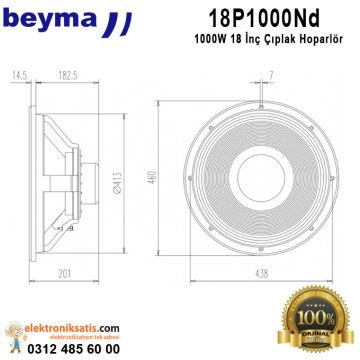 Beyma 18P1000Nd 18 inç 45 cm Hoparlör
