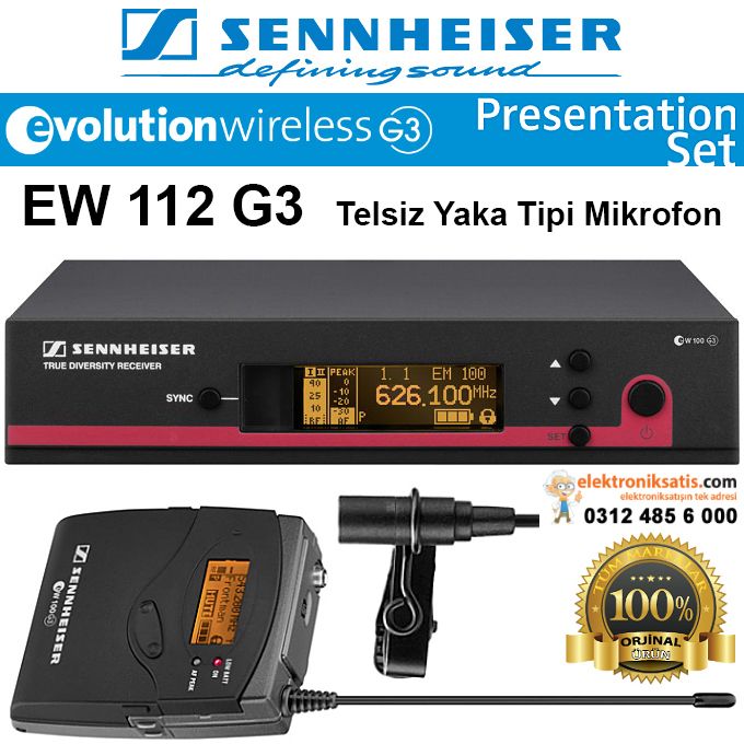 Sennheiser EW 112 G3 Telsiz Yaka Tipi Mikrofon