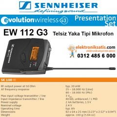 Sennheiser EW 112 G3 Telsiz Yaka Tipi Mikrofon