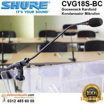 Shure CVG18RS-BC Gooseneck Kardioid Kondansatör Mikrofon