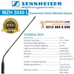 Sennheiser MZH 3040 L Masa Tipi Gooseneck Kaz Boynu Kürsü Mikrofon