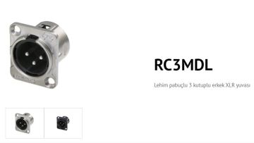 REAN RC3MDL Şase Tipi Lehim pabuçlu 3 kutuplu erkek XLR yuvası