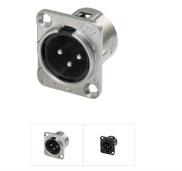 REAN RC3MDL Şase Tipi Lehim pabuçlu 3 kutuplu erkek XLR yuvası