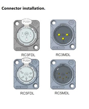 REAN RC3MDL Şase Tipi Lehim pabuçlu 3 kutuplu erkek XLR yuvası