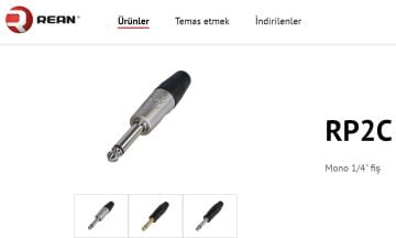 REAN RP2C Mono 1/4''fiş Civi Jak 6.3