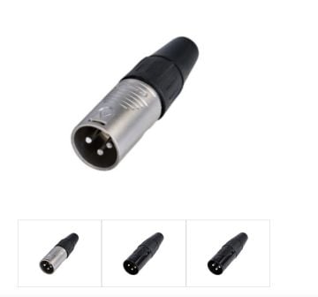 REAN RC3M 3 kutuplu erkek XLR kablo Konnektörü