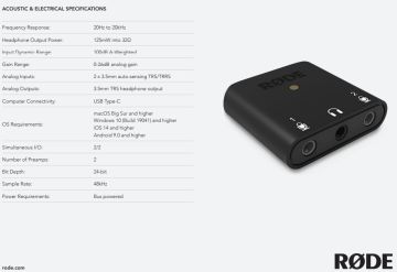 RØDE AI-Micro çift kanallı mikrofon ses giriş ünitesi