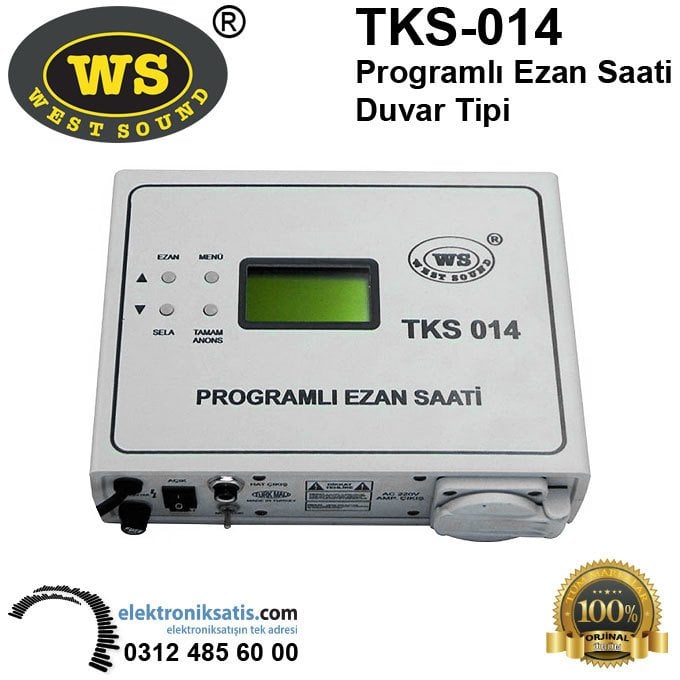 West Sound TKS 014 Programlı Ezan Saati Duvar Tipi