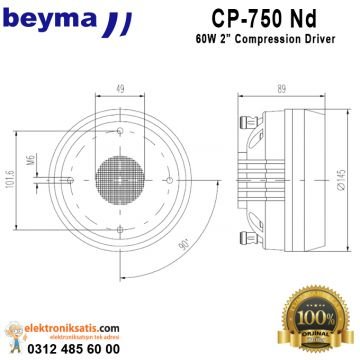 Beyma CP-750 Nd 60 Watt 2'' (5cm) Compression Driver