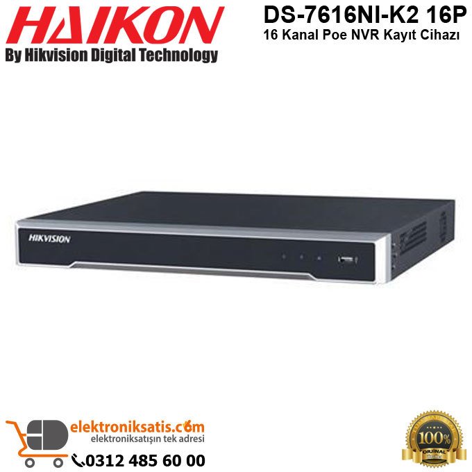 Haikon DS-7616NI-K2 16P 16 Kanal Poe NVR Kayıt Cihazı