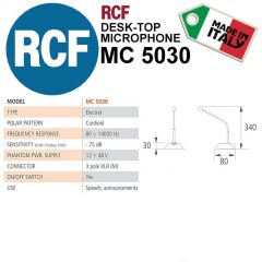 RCF MC 5030 Masa Üstü Mikrofon