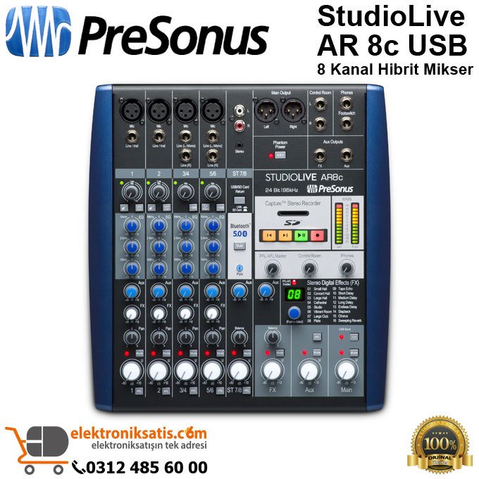 PRESONUS StudioLive AR 8c USB 8 Kanal Hibrit Mikser