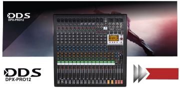 DDS DPX-PRO12 12 Kanal USB 4x1250 Watt Power Mikser