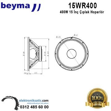 Beyma 15WR400 15 inç 38 cm Hoparlör