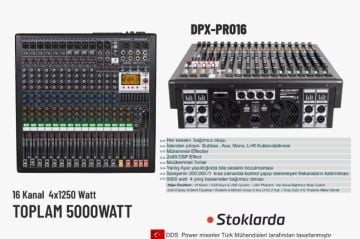 DDS DPX-PRO16 16 Kanal USB 4x1250 Watt 16 Kanal Power Mikser