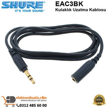 Shure EAC3BK 91 cm Kulaklık Uzatma Kablosu