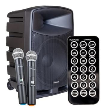 WAP-15505 400 Watt 15 2 Yollu 2 El Telsiz Mikrofon Bluetooth Kabin Hoparlör