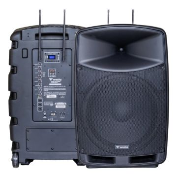 WAP-15505 400 Watt 15 2 Yollu 2 El Telsiz Mikrofon Bluetooth Kabin Hoparlör