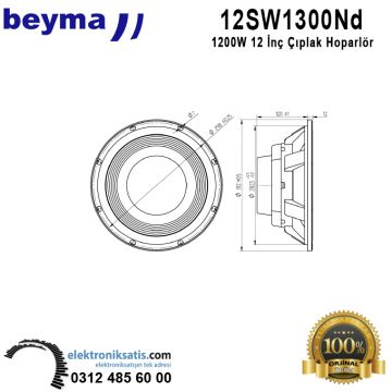 Beyma 12SW1300Nd 12 inç-30 cm Hoparlör
