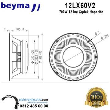 Beyma 12LX60V2 12 inç-30 cm Hoparlör