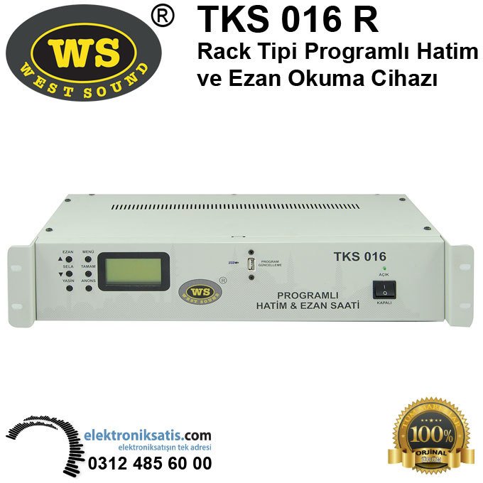 West Sound TKS 016 R Rack Tipi Programlı Hatim ve Ezan Okuma Cihazı