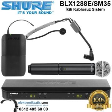 Shure BLX1288E-SM35 ikili Kablosuz Sistem