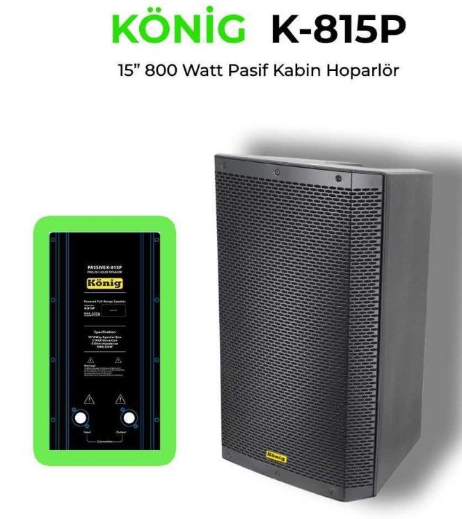 KÖNİG K-815 P 15'' 800W PASİF KABİN
