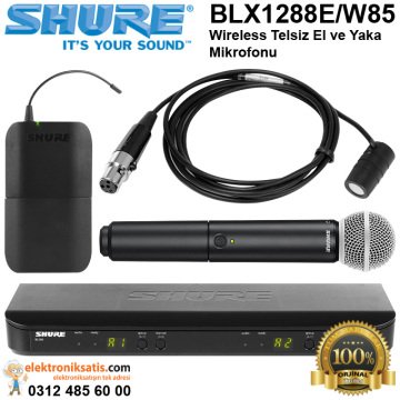 Shure BLX1288E-W85 Wireless Telsiz Yaka Mikrofonu Sistemi