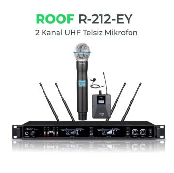 ROOF R-212 EY UHF Telsiz 1el+1 Yaka Mikrofon