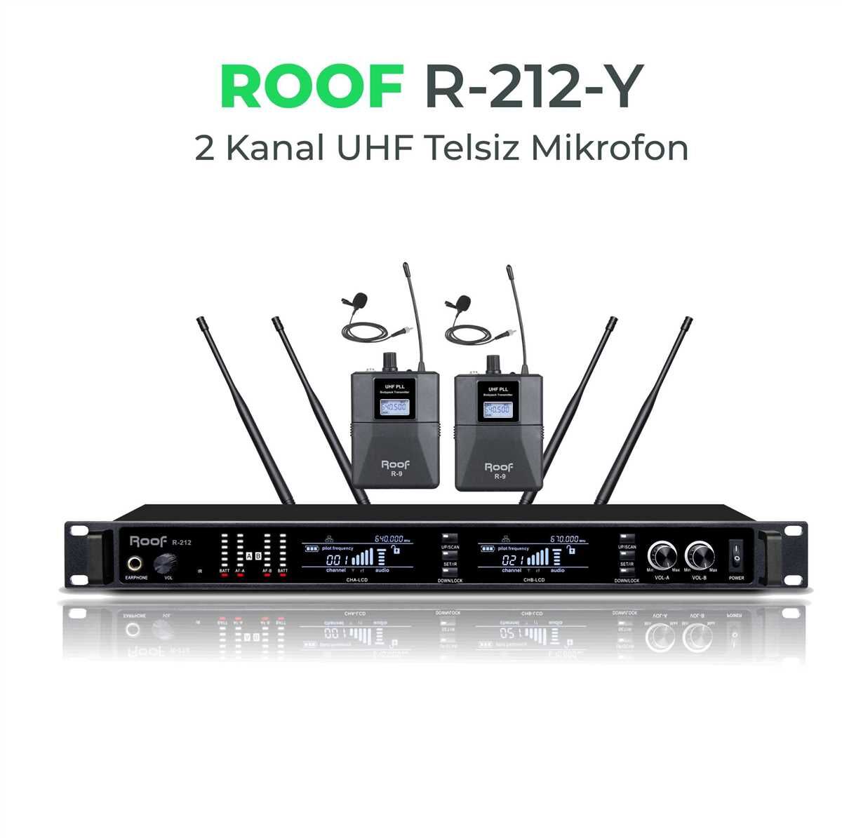 ROOF R-212 YY UHF Telsiz 2 Yaka Mikrofon